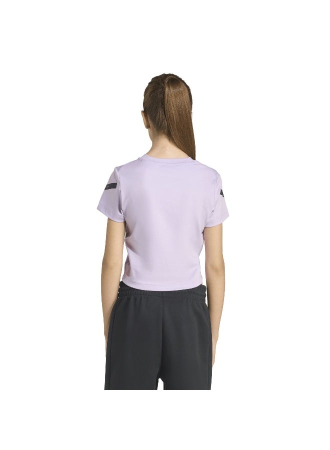 Adidas Jg Z.N.E Baby T Purple T-Shirt (Short Sleeve) T-Shirts For Kids - Image 3